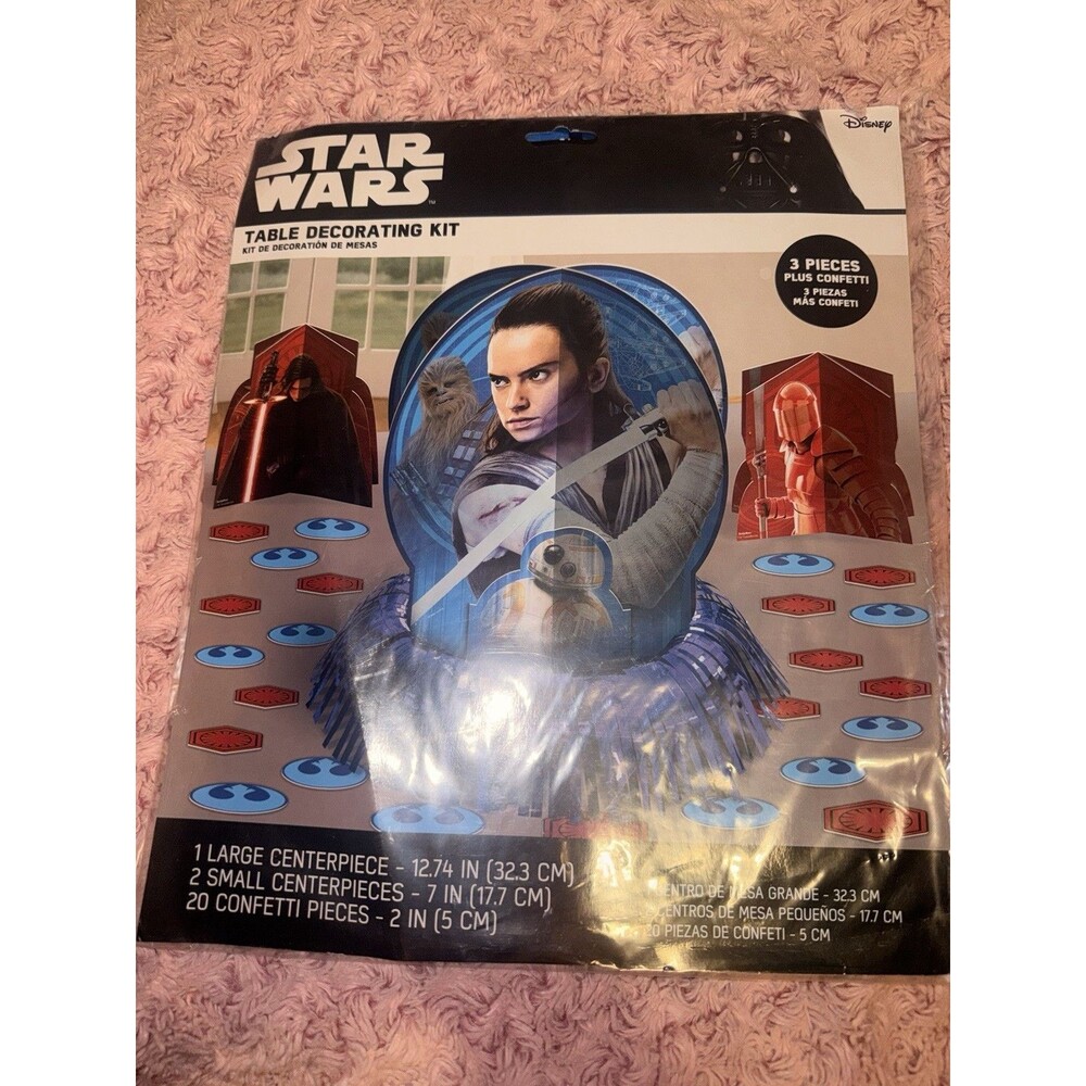 Star Wars Table Decorating Kit 3 Piece Centerpiece Party Confetti Disney NEW